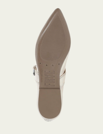 Women's Ivory Heather Buckle Mary Jane Flats
