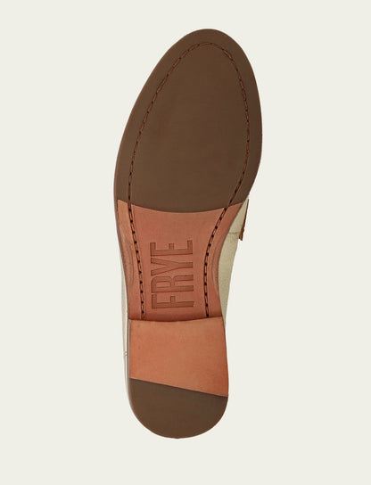 Women’s Light Gold Faith Metallic Leather Loafers