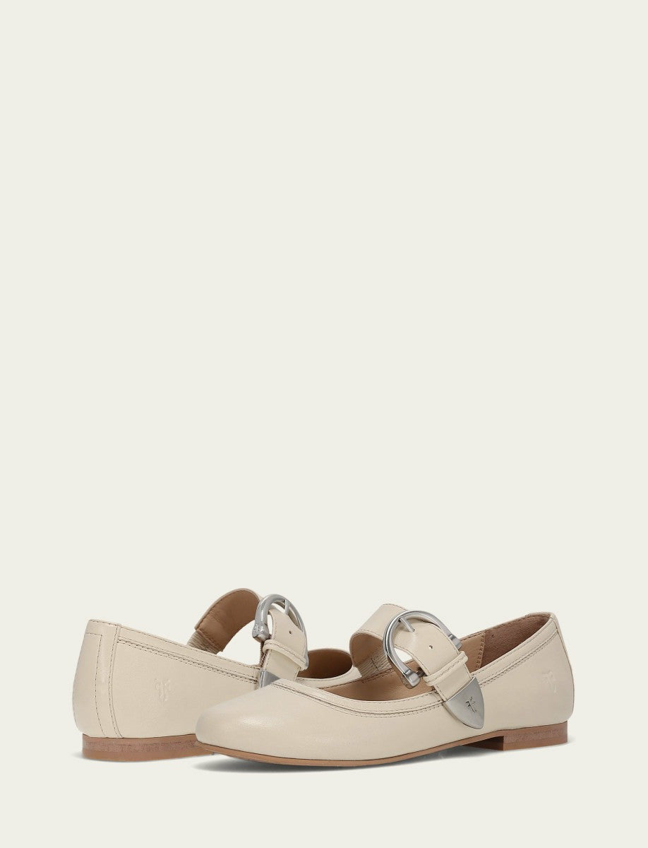 Women's Ecru Carson Mary Jane Flats