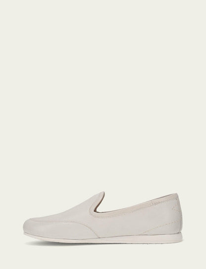 Women’s Ivory Smooth Leather Sofie Slip On Flats