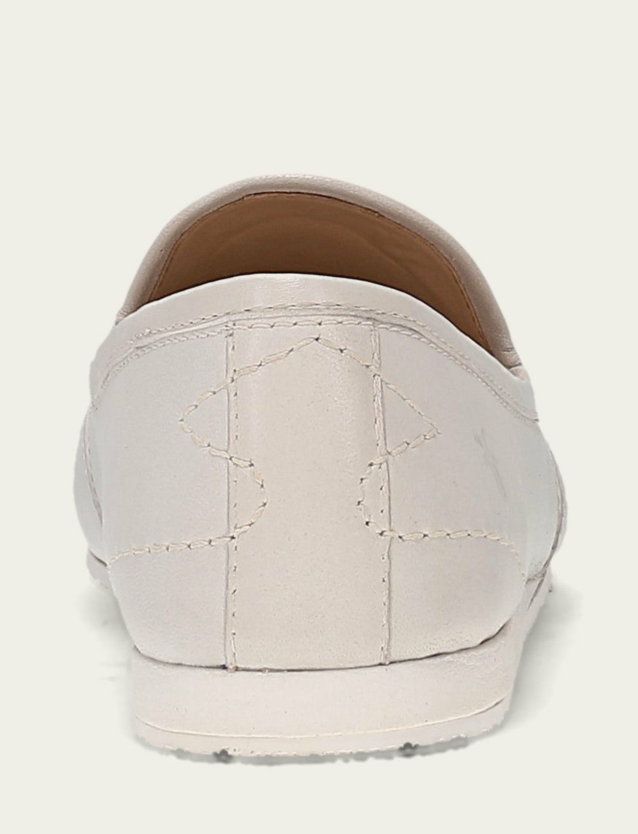 Women’s Ivory Smooth Leather Sofie Slip On Flats