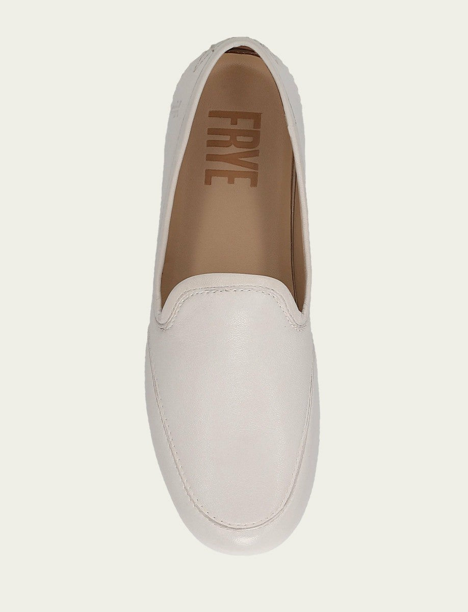 Women’s Ivory Smooth Leather Sofie Slip On Flats