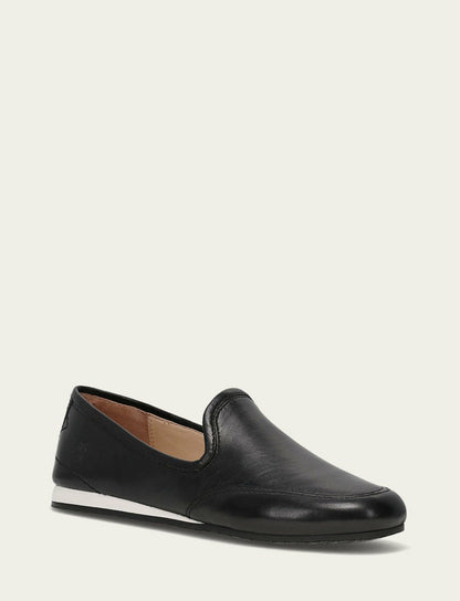 Women’s Black Leather Sofie Slip On Flats