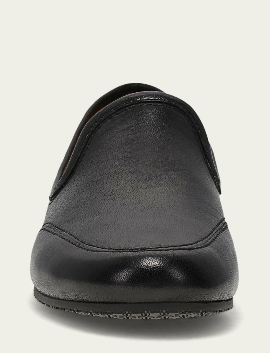 Women’s Black Leather Sofie Slip On Flats