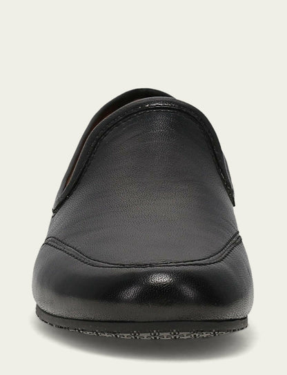 Women’s Black Leather Sofie Slip On Flats