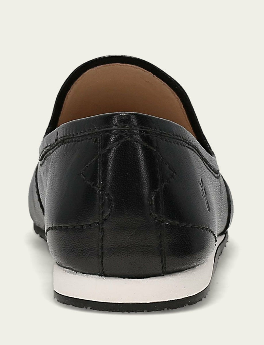 Women’s Black Leather Sofie Slip On Flats