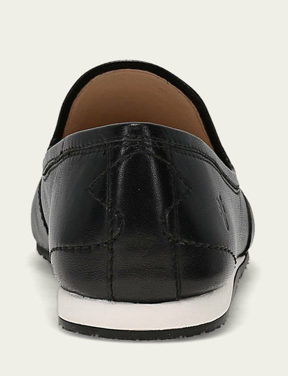 Women’s Black Leather Sofie Slip On Flats