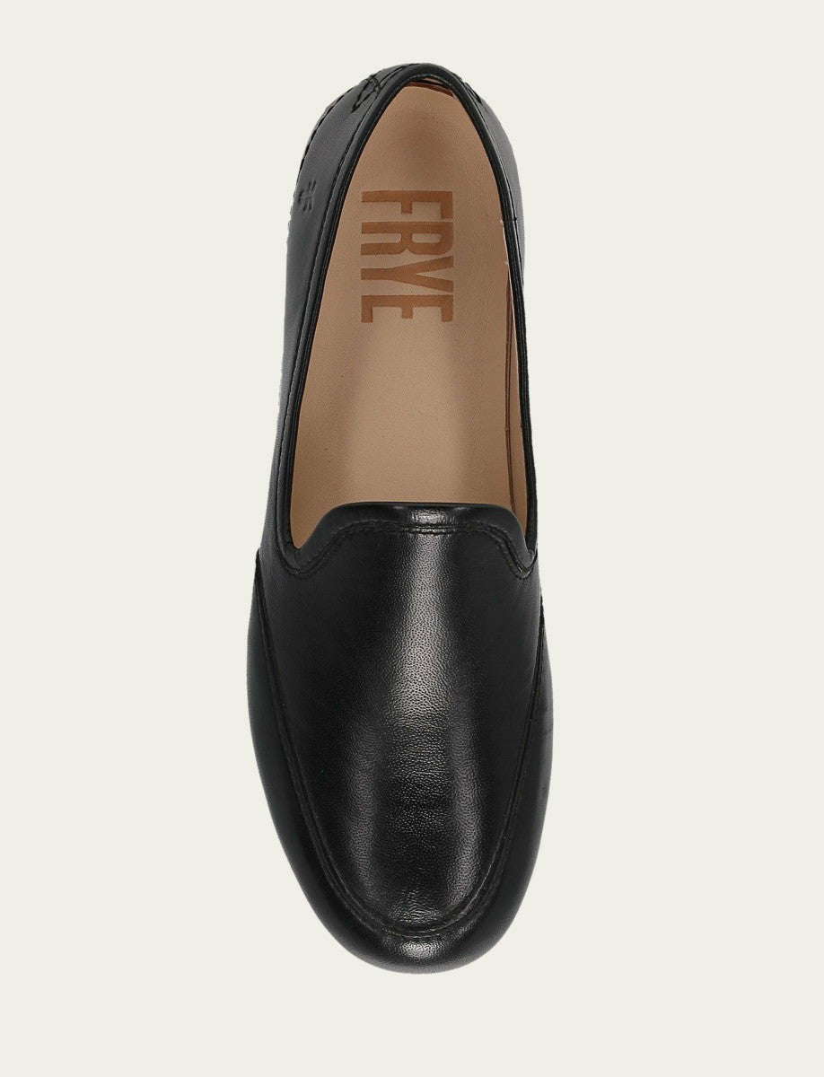 Women’s Black Leather Sofie Slip On Flats