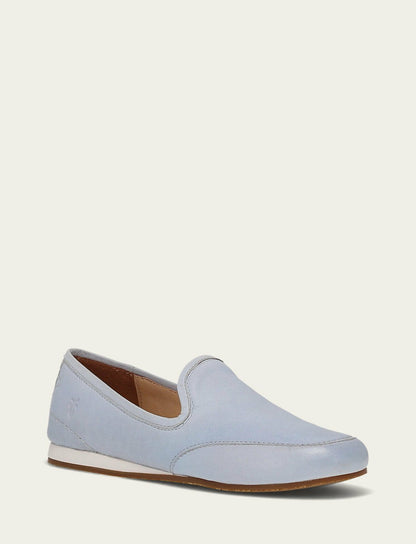 Women’s Blue Smooth Leather Sofie Slip On Flats