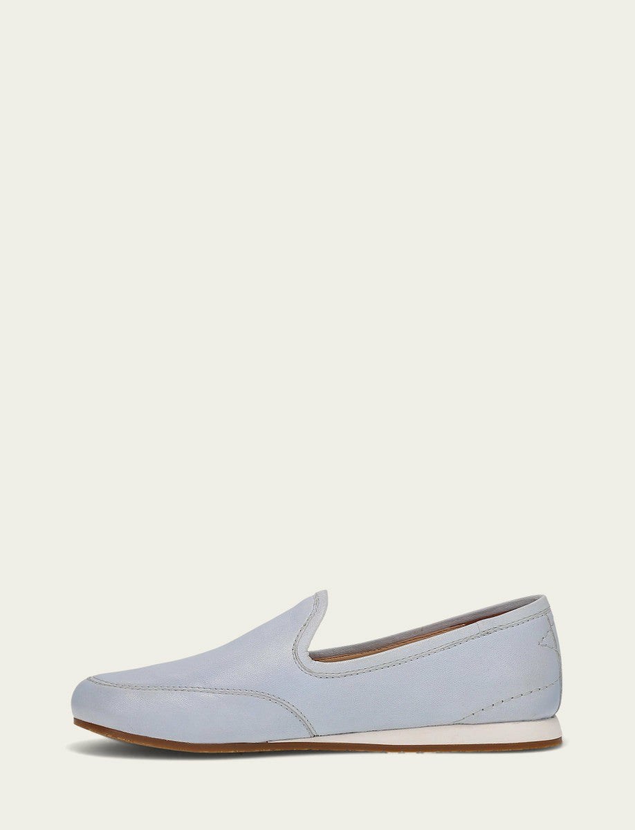 Women’s Blue Smooth Leather Sofie Slip On Flats