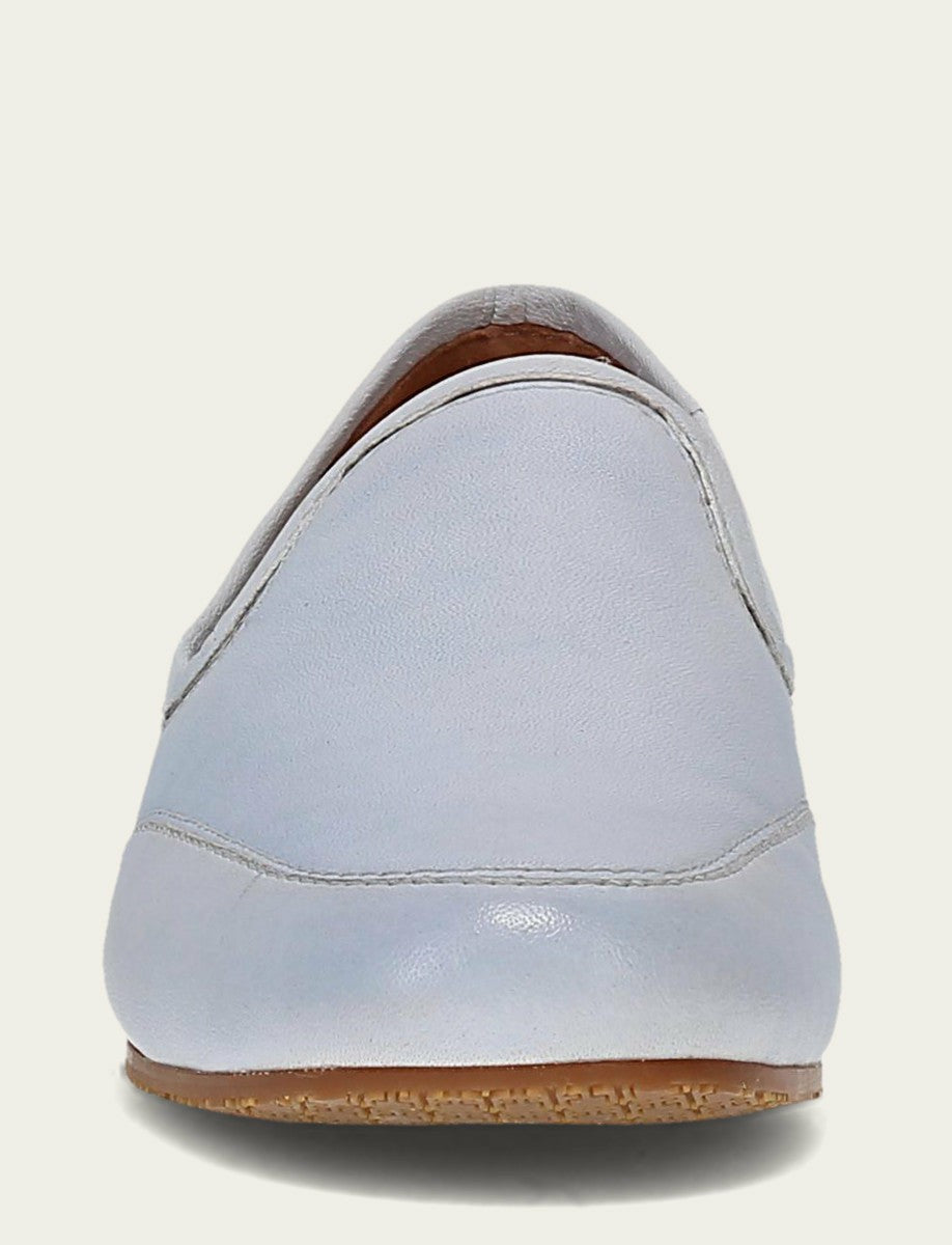 Women’s Blue Smooth Leather Sofie Slip On Flats