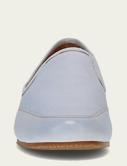 Women’s Blue Smooth Leather Sofie Slip On Flats
