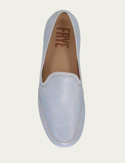 Women’s Blue Smooth Leather Sofie Slip On Flats