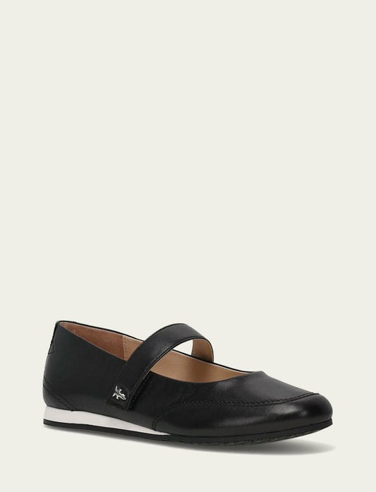 Women’s Black Sofie Mary Jane Scrunch Leather Flats