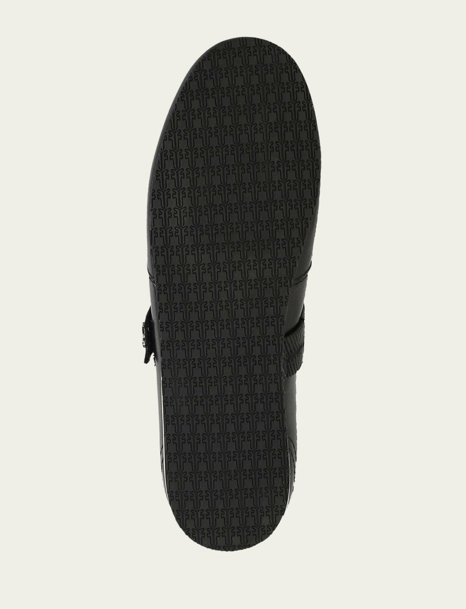 Women’s Black Sofie Mary Jane Scrunch Leather Flats