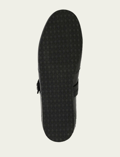 Women’s Black Sofie Mary Jane Scrunch Leather Flats