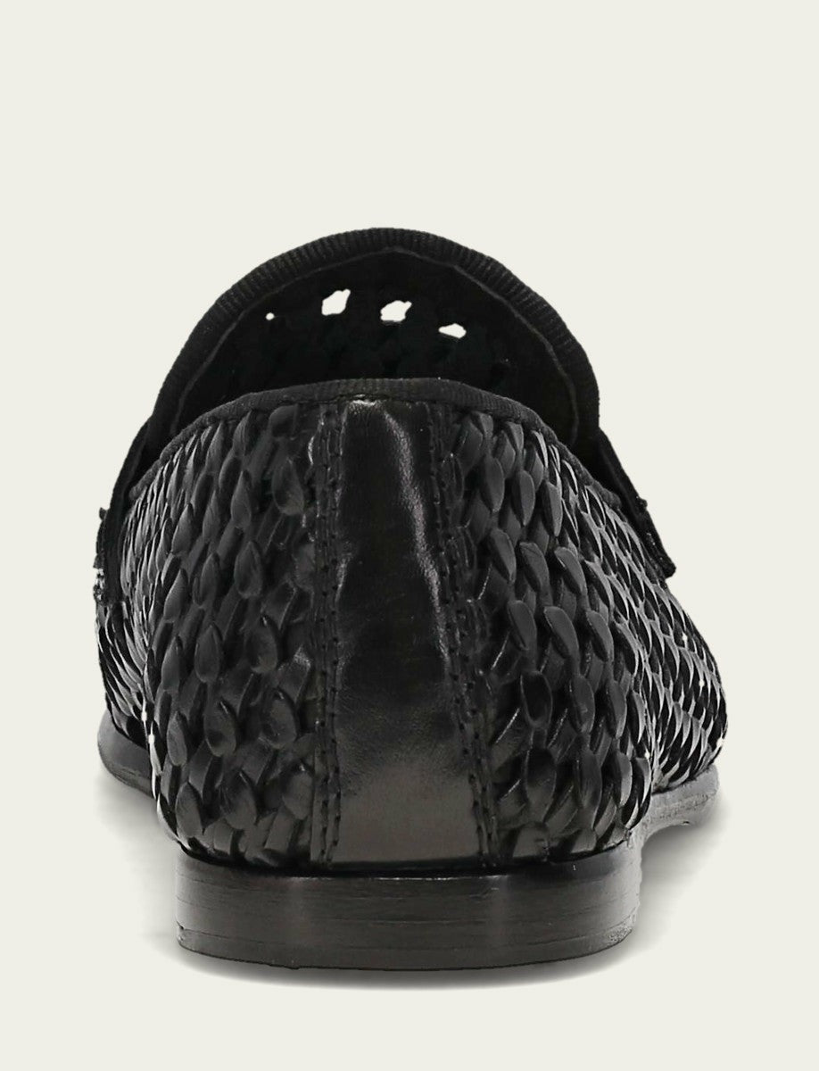 Women’s Black Faith Woven Leather Loafers