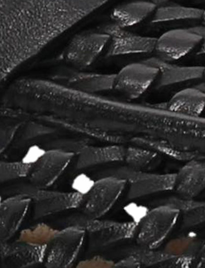 Women’s Black Faith Woven Leather Loafers