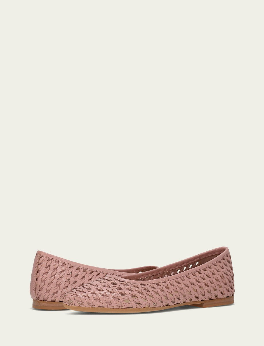 Women’s Cameo Rose Leather Heather Woven Ballet Flats