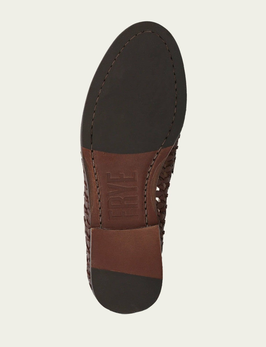 Women’s Dark Brown Faith Woven Leather Loafers