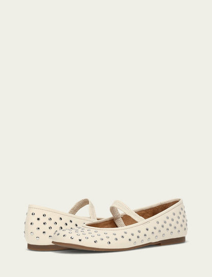 Women's Ecru Emma Studded Mary Jane Shoe