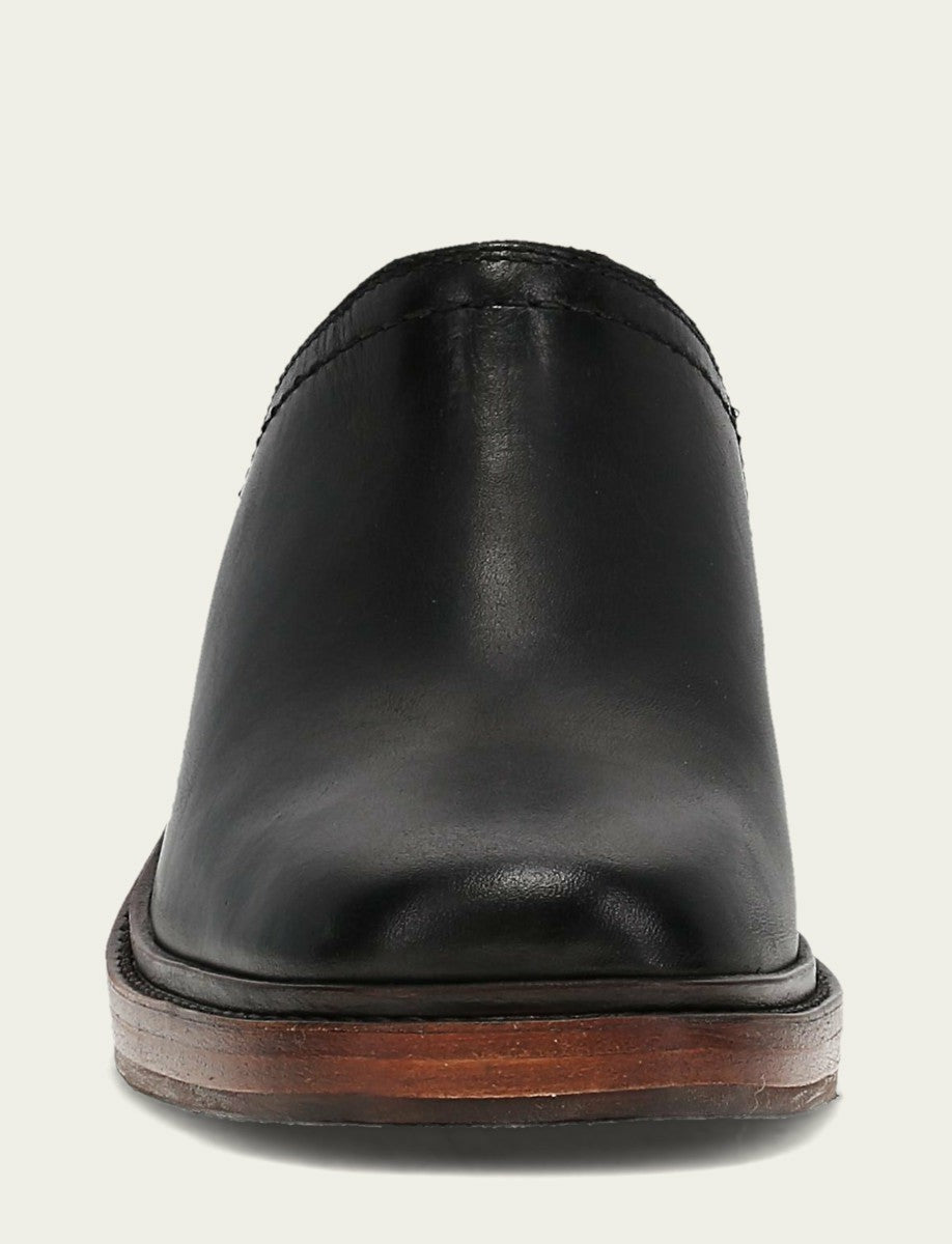 Women's Black Vintage Leather Kate Mules