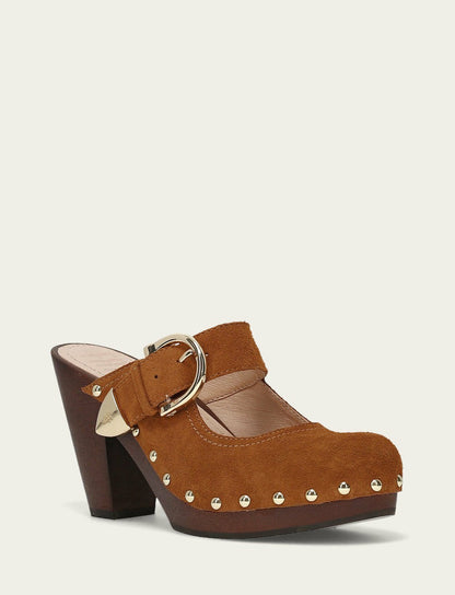 Women's Caramel Cindy Buckle Clog
