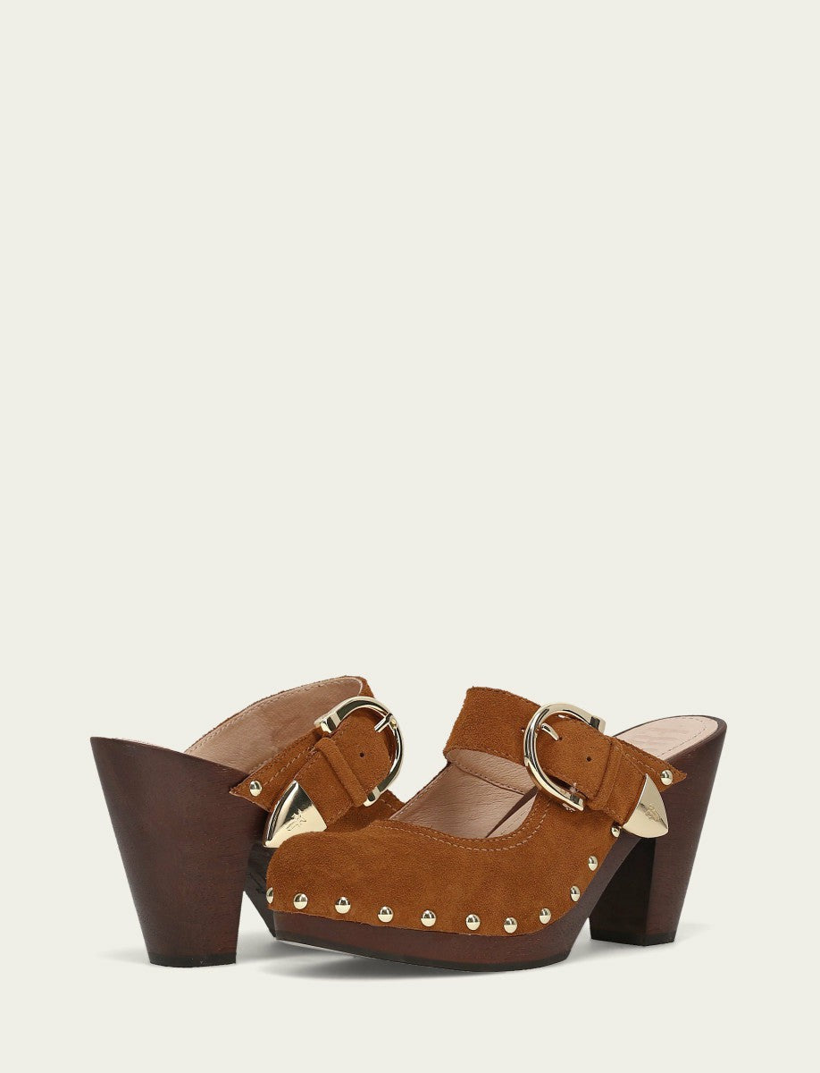 Women's Caramel Cindy Buckle Clog