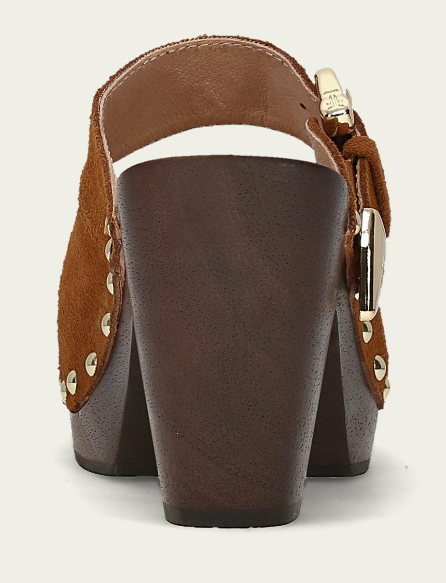 Women's Caramel Cindy Buckle Clog