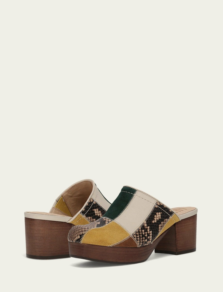 Women's Banana Multi Patchwork Campus Clog