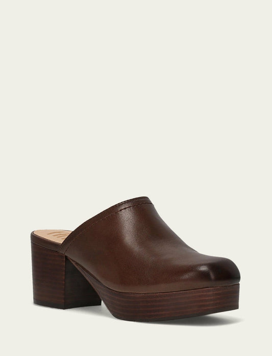 Women's Brown Leather Campus Clog