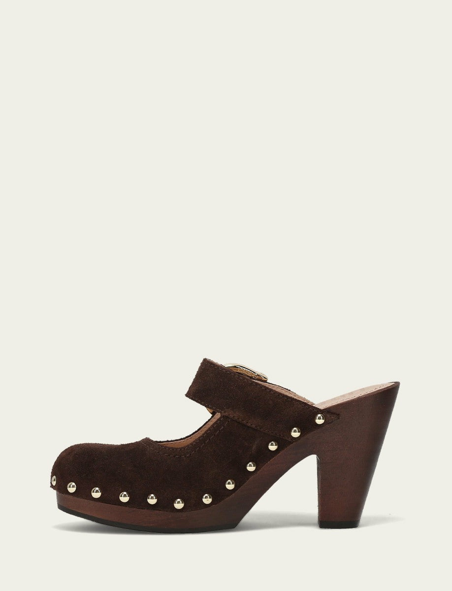 Women's Chocolate Cindy Buckle Clog