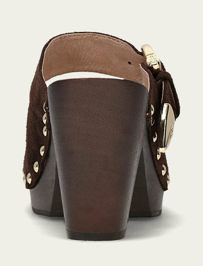 Women's Chocolate Cindy Buckle Clog