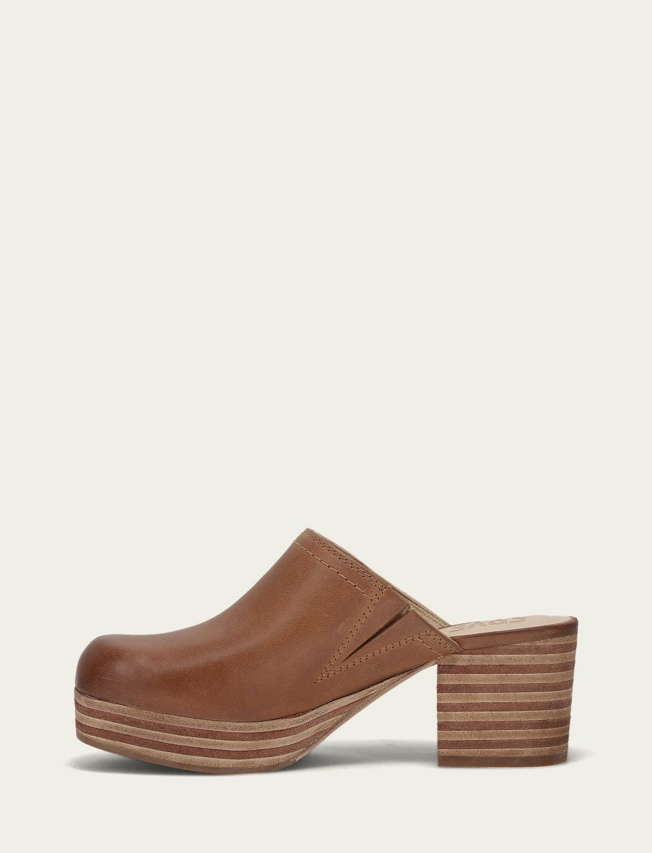 Women's Saddle Leather Campus Clogs