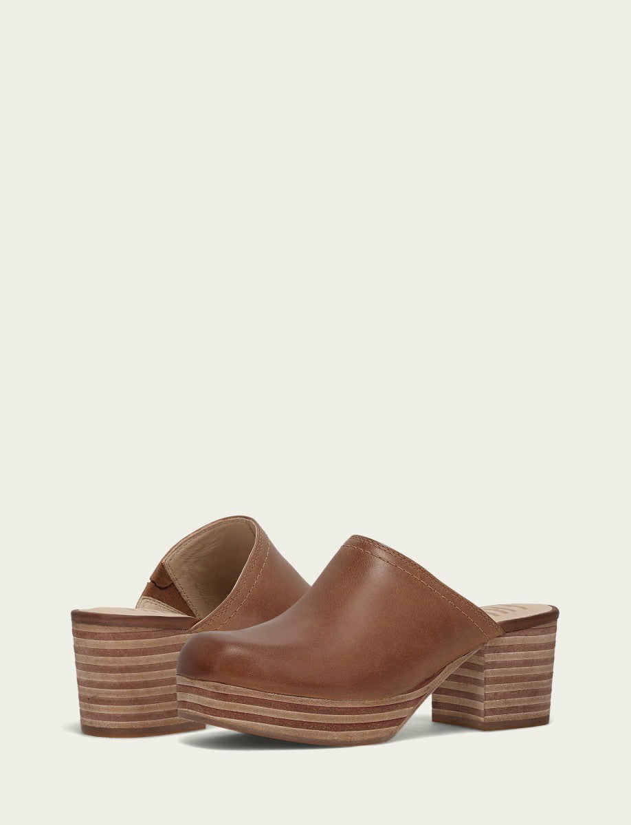 Women's Saddle Leather Campus Clogs