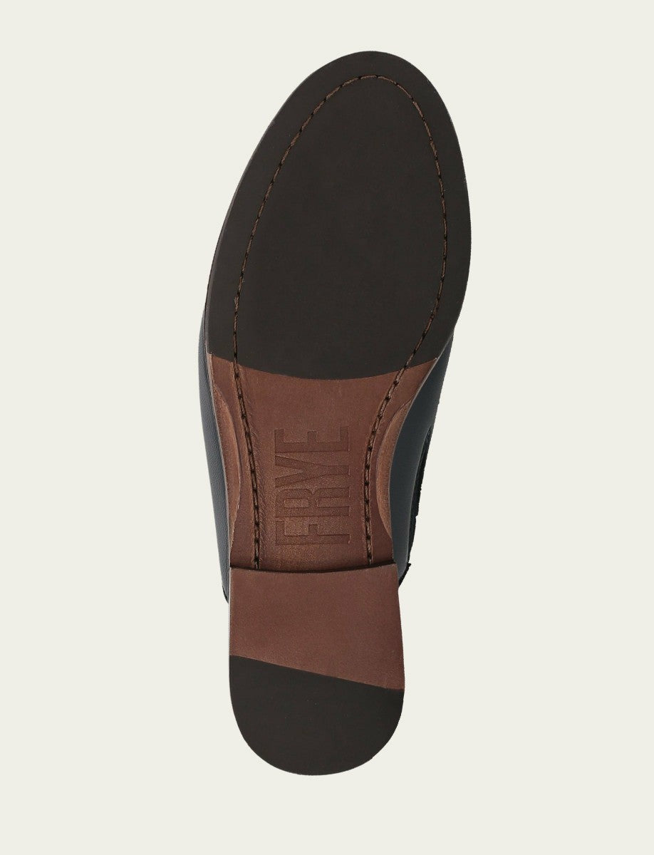 Women’s Navy Faith Leather Mules