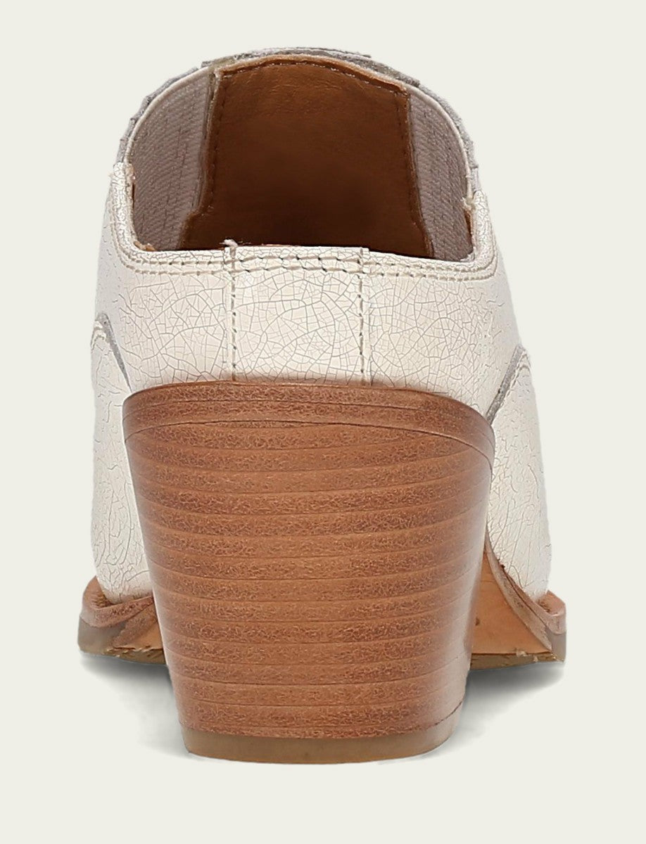 Women’s Antique White Leather Laila Mules