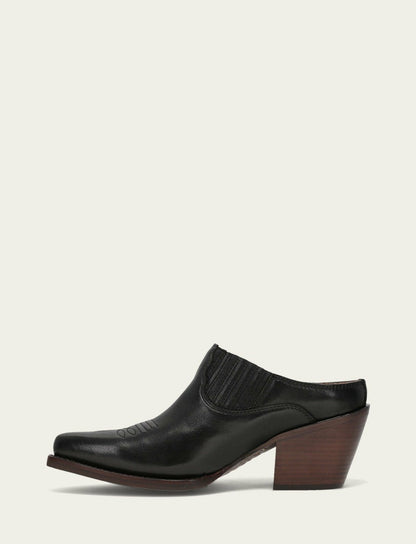 Women’s Black Smooth Leather Laila Mules