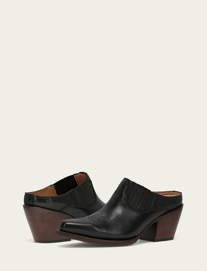 Women’s Black Smooth Leather Laila Mules