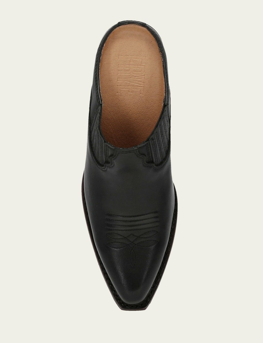 Women’s Black Smooth Leather Laila Mules