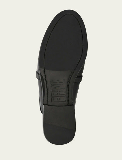 Women's Black Faith Chain Leather Mules