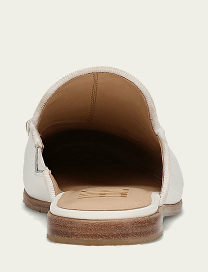 Women’s White Faith Leather Mules