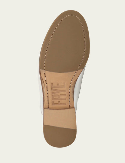 Women’s White Faith Leather Mules