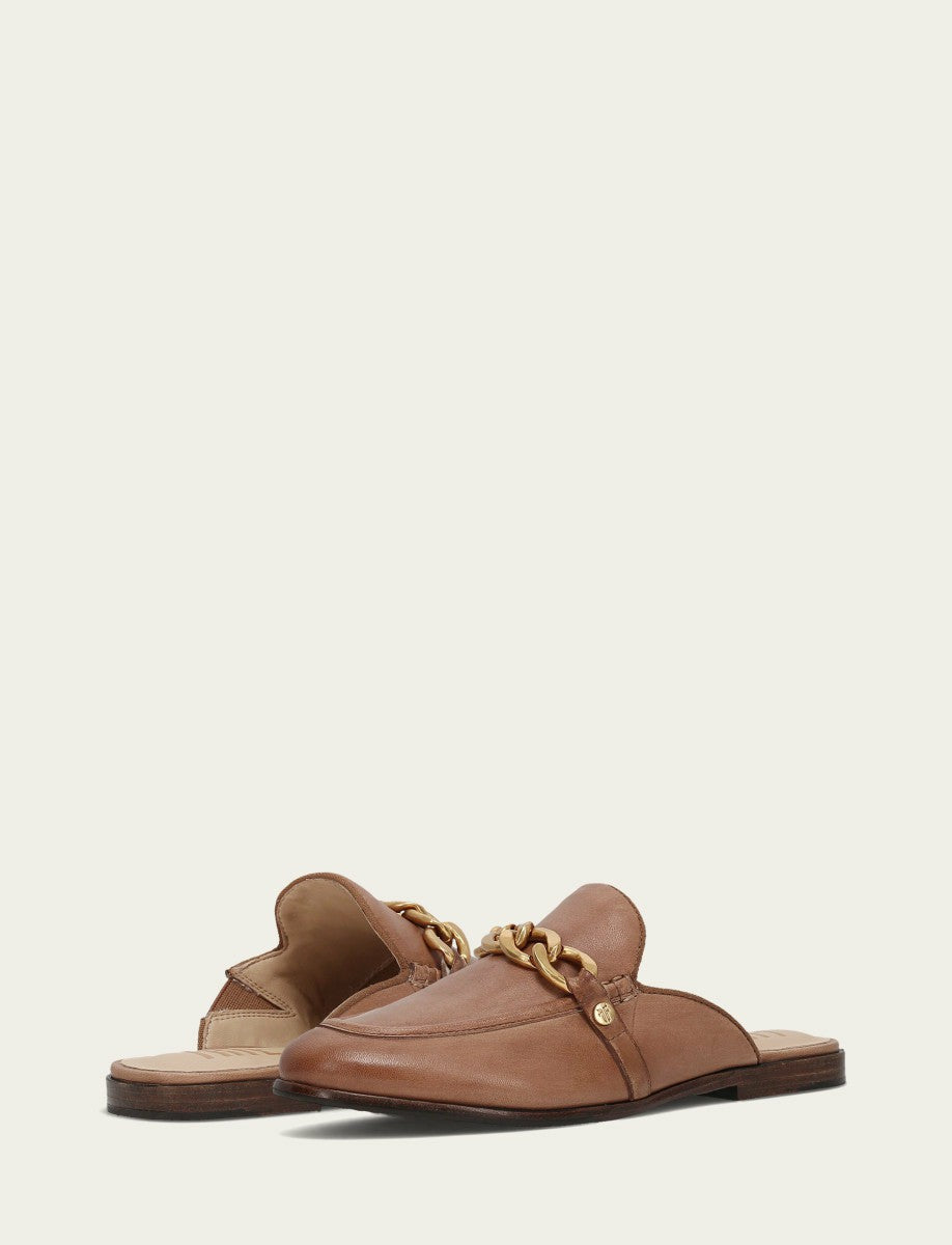 Women’s Dune Faith Chain Leather Mules