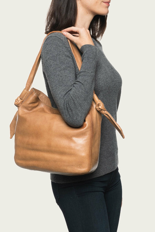 Nora Knotted Hobo in Beige