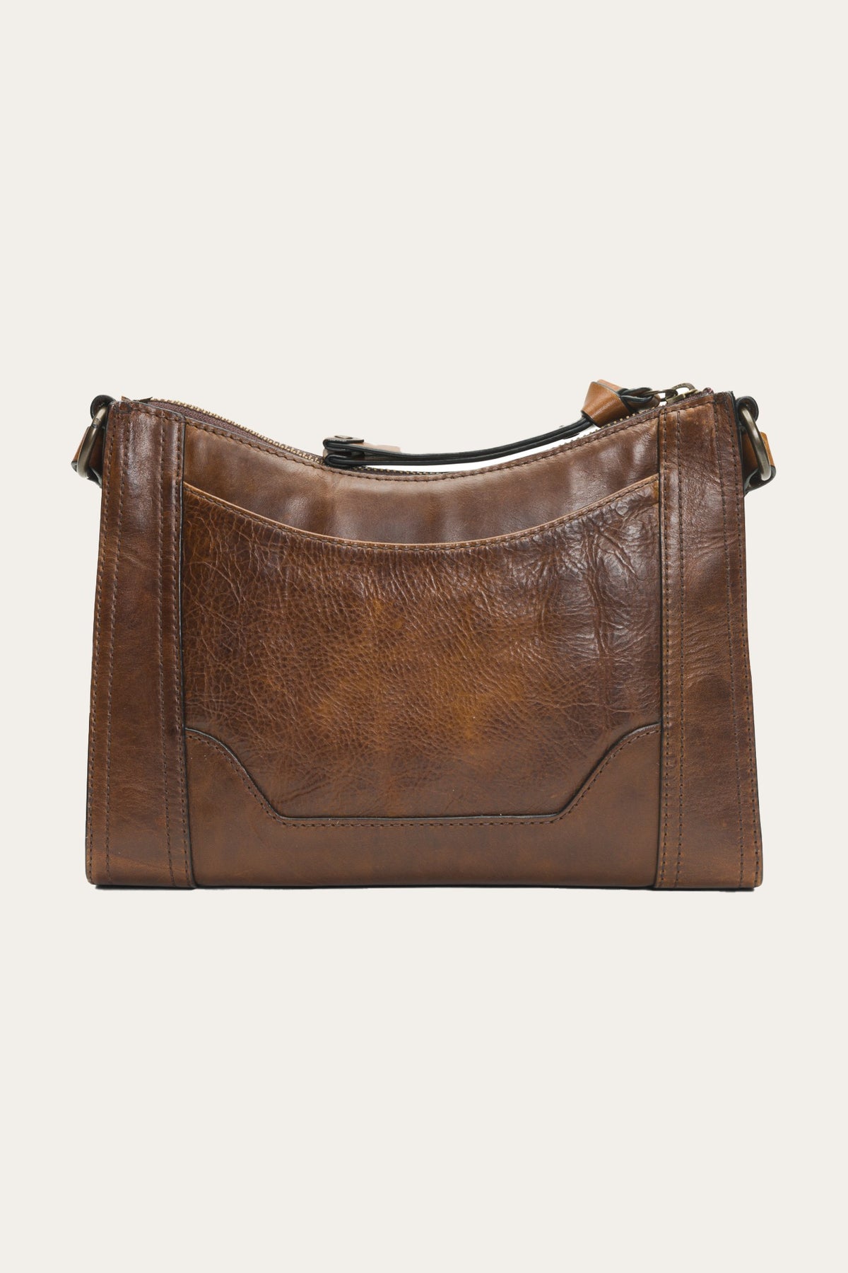 Melissa Zip Crossbody in Dark Brown
