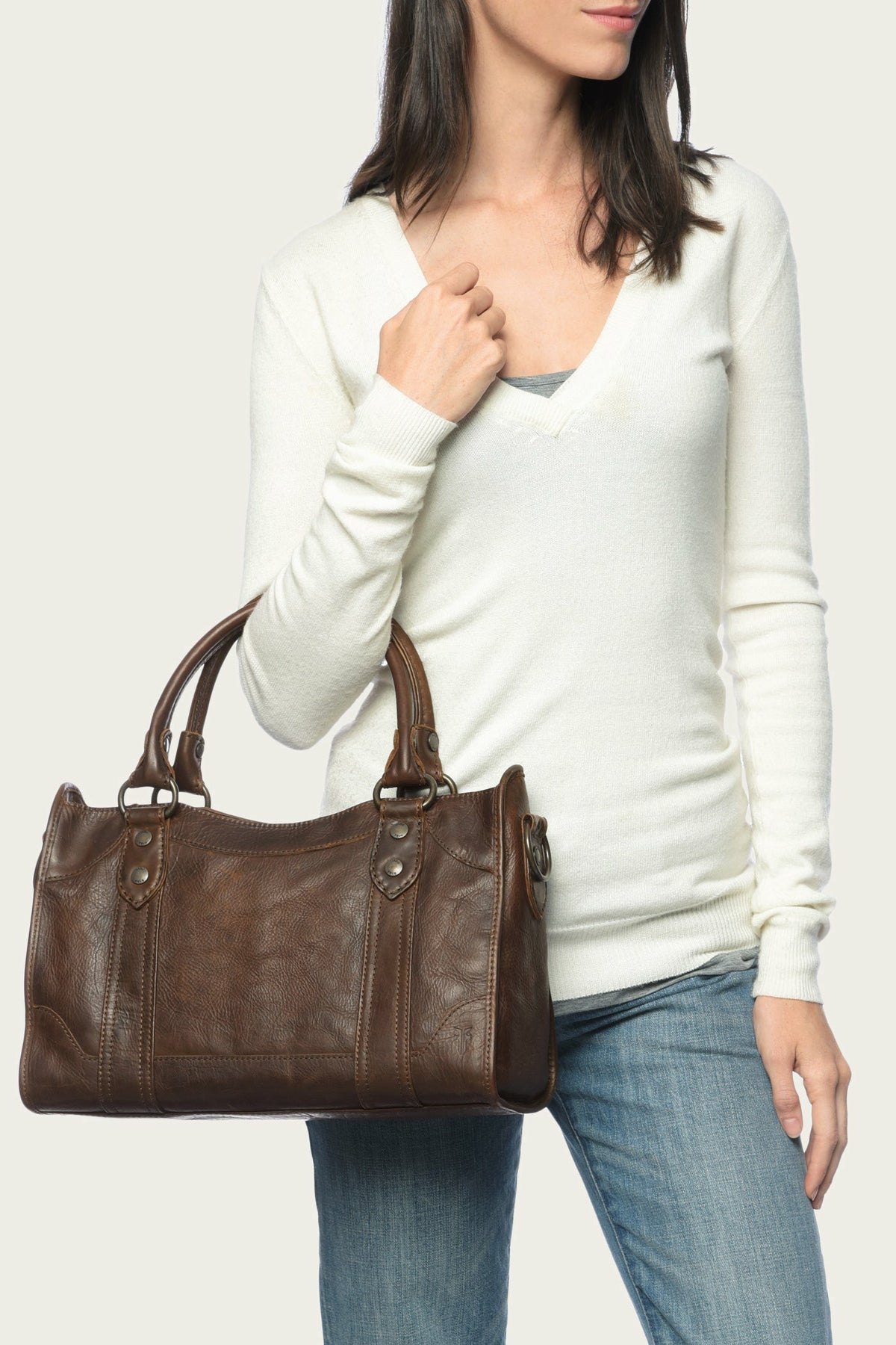 Melissa Dark Brown Satchel