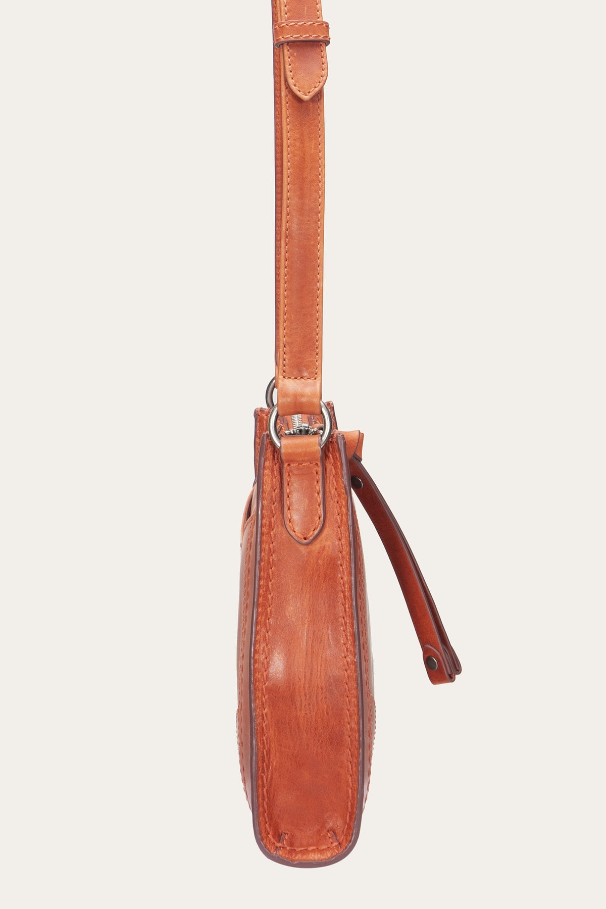 Women's Persimmon Melissa Zip Leather Crossbody