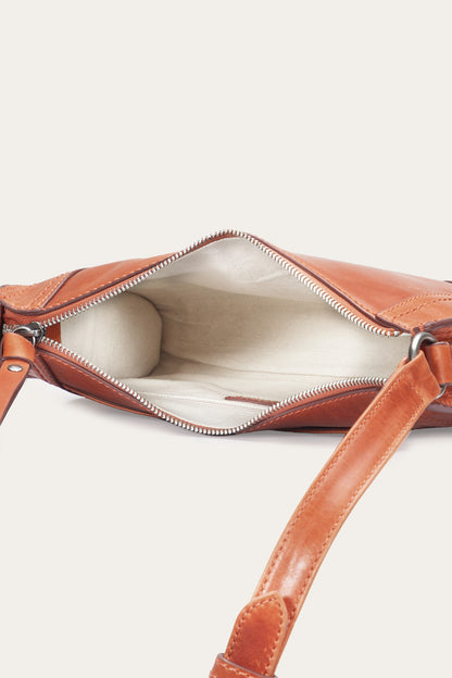 Women's Persimmon Melissa Zip Leather Crossbody