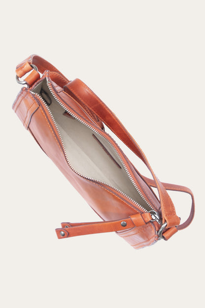 Women's Persimmon Melissa Zip Leather Crossbody